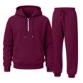 thumbnail image 5 of ZsaeSM Womens 2 Piece Tracksuit Sets Half Zip Long Sleeve Hooded Sweatshirts & Drawstring Jogger Pants Casual Trendy Outfit Set Wine M, 5 of 5