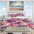 thumbnail image 2 of Designart "Serenading Seashells In The Tropics" Pink Coastal Bedding Covert Set - Nautical & Coastal Bed Set With 2 Shams, 2 of 5