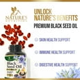 thumbnail image 5 of Black Seed Oil Capsules 1000mg - Premium Nigella Sativa Blackseed, Pure Natural Black Cumin Seed Oil & Antioxidant for Skin & Immune Support - Gluten Free, Bottled in USA Supplement - 120 Softgels, 5 of 11