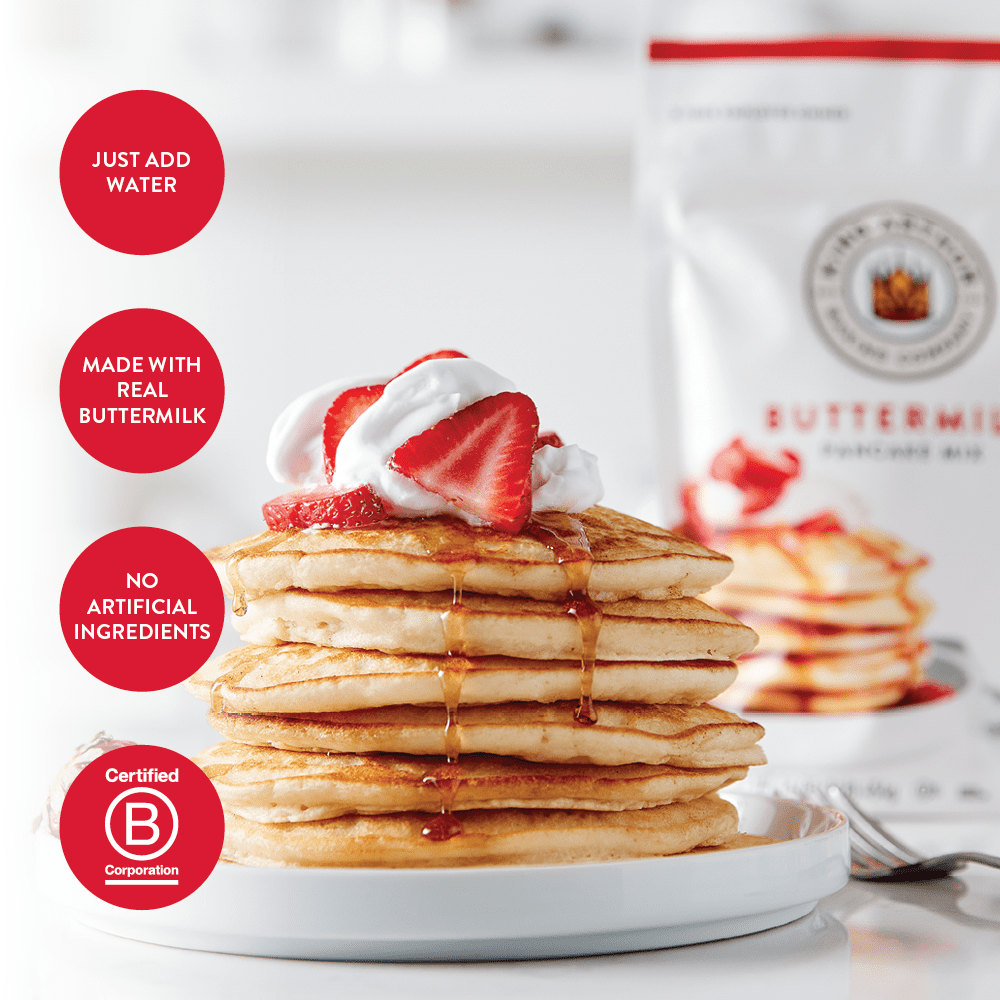 King Arthur Baking Company, Sourced Non-GMO Buttermilk Pancake Mix, 16 oz Resealable Bag