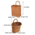 thumbnail image 2 of WEUVEB 2Ud Cesta De Almacenaje Colgante De Pared Para Y Plantas Estilo Campestre Marrón, 2 of 5