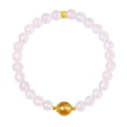 thumbnail image 1 of Pulsera de cuarzo rosa para mujer con abalorio Citrine Fortune, 1 of 2