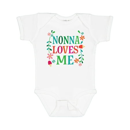 

Inktastic Nonna Loves Me Granddaughter Gift Baby Girl Bodysuit