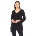 thumbnail image 1 of White Mark Tunique à Manches 3/4 pour Femmes, Taille Empire, Col en V, 1 of 6