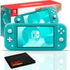 Nintendo Switch Lite (Turquoise) Console Bundle with 1-Year Extended Protection Plan and 6Ave Cleaning Cloth