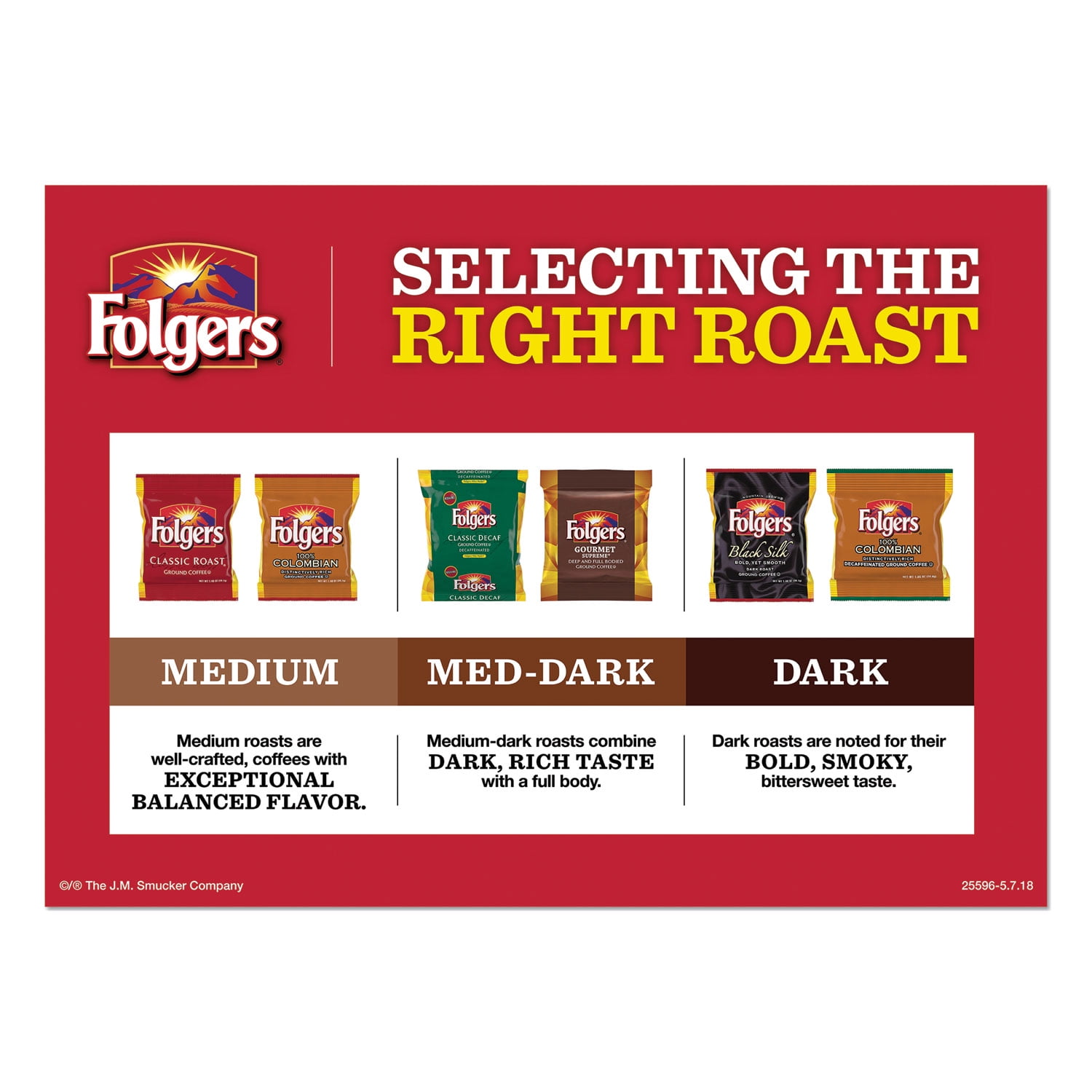 Folgers® 100% Colombian Pouch Coffee, 1.75 Oz., Carton Of 42 Bags