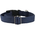 thumbnail image 3 of Cotton Web Adjustable Dog Collar with Locking Device 4 Sizes Blue (Small: Neck 11.5"-15.5"; Width 1/2"), 3 of 3