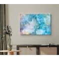 thumbnail image 2 of wall26 Canvas Print Wall Art Teal, Yellow &amp; Orange Watercolor Smoke Collage Abstract Shapes Digital Art Modern Art Bohemian Colorful Multicolor Ultra for Living Room, Bedroom, Office - 16"x2, 2 of 5