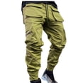 thumbnail image 2 of Mens Cargo Pants Ofreoo Men's Solid Color Three-dimensional Sense Sports Multi-pocket Washed Straight Barrel Reflect Light Cargo Outdoor Casual Pants Christmas Gift, 2 of 7