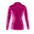 thumbnail image 2 of Fall Velvet Long Sleeve Dress Shirts for Women Pink Leisure Work Women's Winter Fashion Button Pocket Casual Shirt Top XXL, 2 of 6