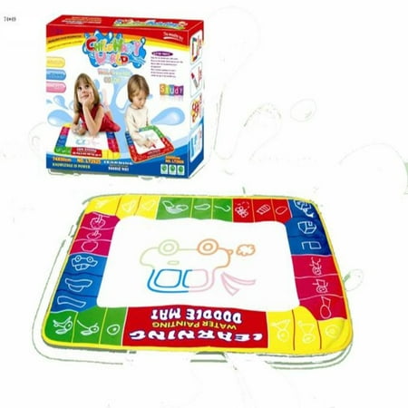 Lightahead All New Water Doodle Mat. A 4 Colored Water Drawing Mat Board with Magic Pen; Foam Cut Out shapes For Kids. An Educational Toy Activity Gift