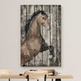 thumbnail image 3 of wall26 Canvas Print Wall Art Animal Horse Portrait Retro Barn Wood Panels Nature Wilderness Illustrations Modern Art Bohemian Scenic Relax/Calm Multicolor for Living Room, Bedroom, Office - 24"x, 3 of 5