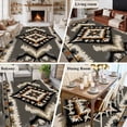 thumbnail image 5 of 8'x10' Area Rugs, Grey Orange Black Indoor Outdoor Area Rug for Living Room Bedroom, Boho Ethnic Geometric Southwestern Washable Bathroom Rugs Kitchen Floor Carpet Mats Home Decor Aesthetic, 5 of 8