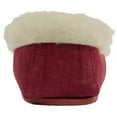 thumbnail image 3 of Snugrugs Womens Wool Lined Moccasin Slippers with Rubber Sole & Wool Cuff - Crimson - US 10, 3 of 7