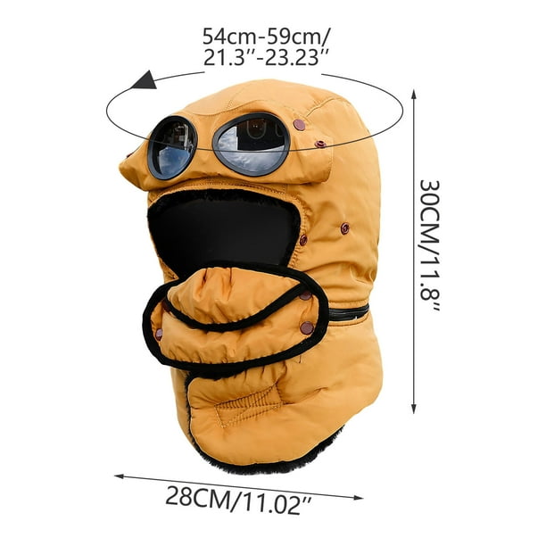 Máscara de Cara de Invierno Balaclava de Ciclismo Térmico con Ventana de Gafas, Antiniebla a Prueba de Viento para Montar Al Aire Libre Esquí Y Senderismo