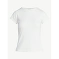 thumbnail image 5 of Free Assembly Women's and Women's Plus Pointelle Mini Tee with Short Sleeves, Sizes XS-4X, 5 of 5