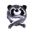 thumbnail image 4 of Almencla Plush Hat for Girls And Boys, Funny Hat with Ear Flaps for Party, Cosplay, Outdoor, Photo Prop Gray Raccoon, 4 of 8
