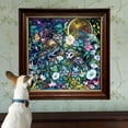 thumbnail image 5 of eeBoo Piece & Love: Moon Garden - 1000 Piece Puzzle - 23" Square Adult Jigsaw, Clara McAllister's Nighttime Owls Nature Scene, Eco-Friendly, Playlist, 5 of 8