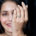 thumbnail image 6 of Rosec Jewels Moissanite Infinity Engagement Ring for Women (D-VS1 Quality Certified) - with Jewelry Box, 14K Yellow Gold, US 7.50, 6 of 9