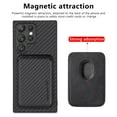 thumbnail image 2 of ELEHOLD for Samsung Galaxy S23 Magnetic Wallet Case with Detachable Back Card Holder Fiber Texture Design Full Body Protective Slim Shockproof Case, black, 2 of 6