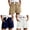 Navy 1PCS & White 1PCS & Khaki 1PCS, variant on 3 Pack Cotton Linen Shorts for Women Plus Size Elastic Waist Drawstring Summer Beach Shorts with Pockets (Blue 1PCS & Khaki 1PCS & AG 1PCS, 5XL)