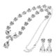 thumbnail image 5 of BESTYASH 1Jgo Collar Y Aretes Vintage De Mujer Con De Rhinestone En Plateado, 5 of 7