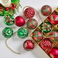 thumbnail image 2 of Christmas Ornaments Set Red and Green Glitter Balls, Shatterproof Decorative Hanging Baubles Gift Box Set for Xmas Tree Holiday Party Home Indoor Outdoor Decoration, 2 of 9