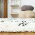 thumbnail image 4 of Safavieh Flokati Chelsey Aztec Polyester Shag Area Rug, Ivory/Dark Gray, 5'3" x 7'6", 4 of 11
