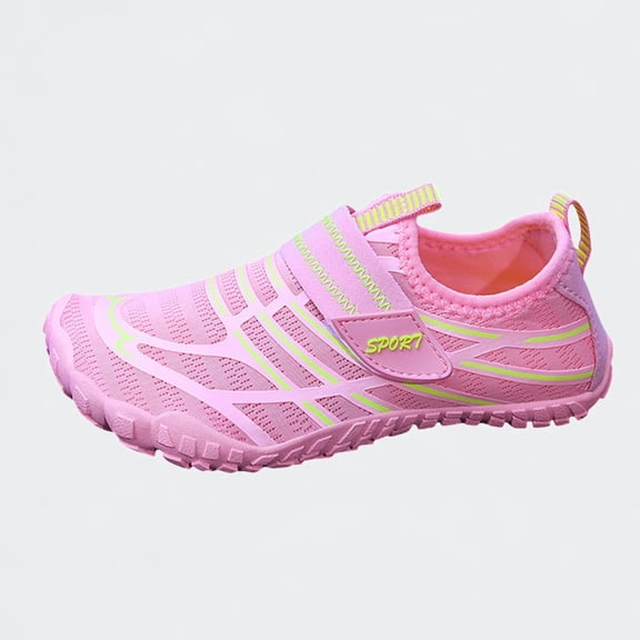 Ticikt Kids Water Shoes, Girls Quick-Drying Aqua Non- Barefoot Shoes for Beach, Swimming, Hiking and Climbing,Pink,Size:3.5