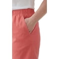 thumbnail image 6 of (2 pack) Turtle Bay New York Womens Lightweight Pull On Twill Shorts Elastic Waist, Plus Sizes, 6 of 11