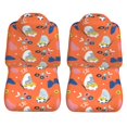 thumbnail image 5 of XMXT 2Pcs Car Seat Cover Decor Protector, Orange Colorful Butterfly Front Seat Covers for Cars SUVs, Universal Fit, 5 of 9