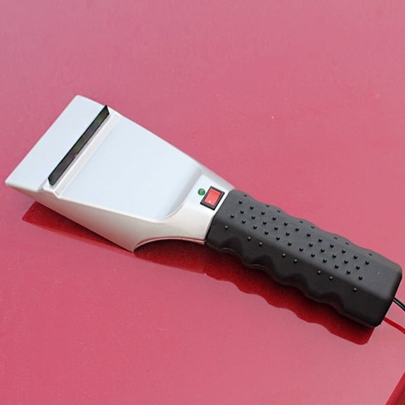 HEATSHAKING Car Window Defroster 12V Electric Heated Car Ice Scraper Plastic 1Pcs