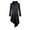 Black, variant on Augper Men Retro Steam Punk Gothic Cape Jacket Long Sleeve Hooded With Metal Button Long Trench Coat