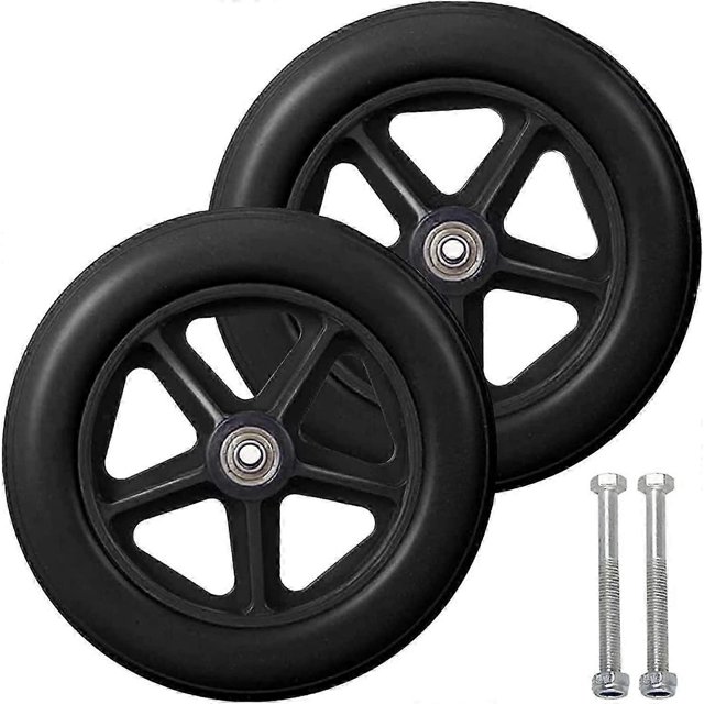 2025 Latest Model 8 Inch Front Caster,2pcs Wheelchair Replacement Wheels,non-slip Solid Ti