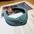 thumbnail image 3 of Bandeau Vert Mode pour Femmes Tricoté Pince à Cheveux Bandeau Nœud, 3 of 3