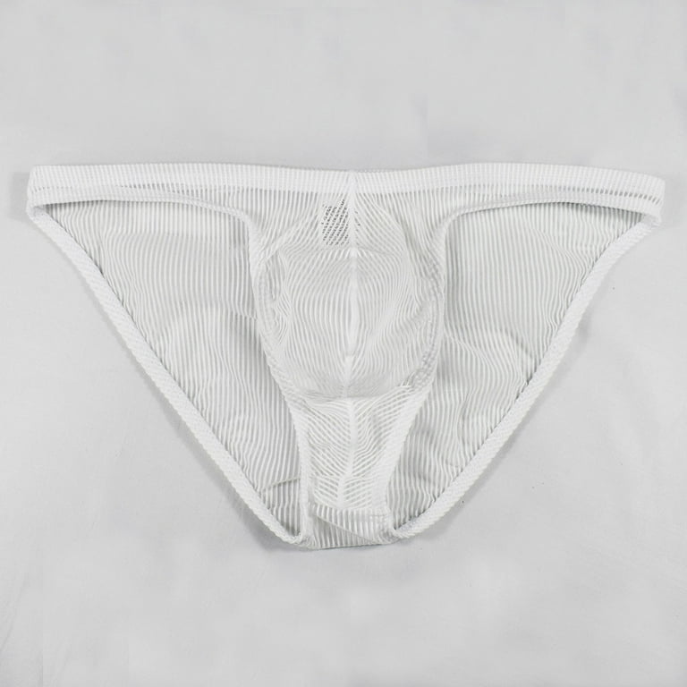 Men's underwear Breathable Low Waist Knitted Mesh Briefs Men Solid