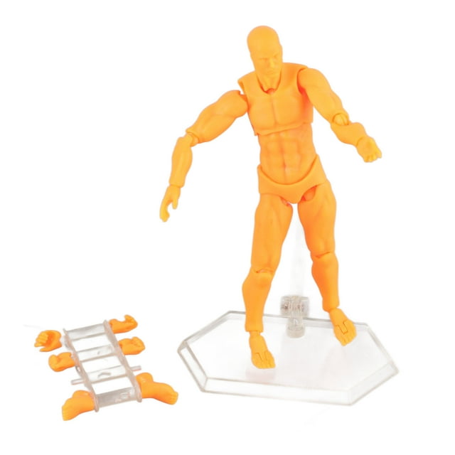 Manikin Action Figure Model, Scale Muscle Action Flexible Figure with Head Sculpt Miniature Body Doll for Sketching, Painting, Drawing