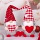thumbnail image 1 of Juego de 2 gnomos decorativos para San Valentín | Gnomos de Sr. y Sra. con corazones y gorros de peluche | Decoración de mesa flexible y con peso para el hogar, el escritorio o como regalo, 1 of 9