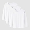 thumbnail image 2 of Hessimy 3-Pack Infant/Toddler Girl Long Sleeve Shirt - Basic Baby Tees, Blouses, Tops - Solid Print & Ruffled Tshirts (A,7-8 Years), 2 of 4