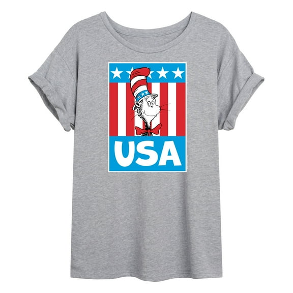 Dr. Seuss - Cat In The Hat USA - Women's Oversized T-Shirt