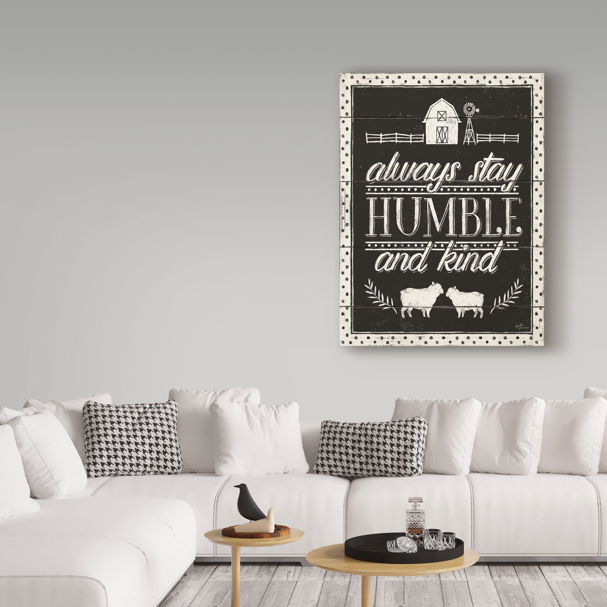 Trademark Fine Art 'Country Thoughts IV Black' Canvas Art by Janelle Penner