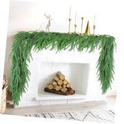SKYSONIC 6FT Norfolk Pine Garlands Realistic, Soft-Touch Christmas Greenery Garland, Artificial for Mantle Indoor Table Porch Stairs Winter