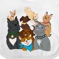 thumbnail image 4 of Inktastic Happy Dog Family Boys or Girls Baby Bib, 4 of 4