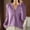 Purple#4, variant on Fesfesfes Women's Fall Tops Casual Solid Color V-neck Loose Drop-Shoulder Cuffs T-shirt Stretchy Material for Daily Leisure Home Wearing(Purple,4XL)