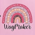 thumbnail image 2 of Wild Bobby, Waymaker Rainbow Inspirational/Christian Unisex Graphic Hoodie Sweatshirt, Light Pink, Large, 2 of 5