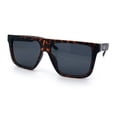 thumbnail image 4 of Kush Brush Logo Mens 90s Flat Top Horn Rim Plastic Urban Sunglasses [Matte Tortoise - Black], 4 of 8
