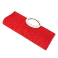 thumbnail image 2 of Porfeet Women Luxury Rhinestone Satin Pleated Evening Bag Party Clutch Purse Handbag,Red, 2 of 9