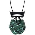 thumbnail image 3 of Women Cross Wrap Halter Bikini Set High Waisted Bathing Suits Push Up Two Piece Swimsuits, 3 of 8