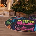 thumbnail image 6 of Kdxio Neon Graffiti Urban Art Print Christmas Tree Skirt Christmas Xmas Tree Skirts Mat for New Year Holiday Christmas Party Decorations-30", 6 of 7