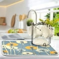 thumbnail image 5 of Kitchen Drying Mat 16x18In Drying Dish Mat Dish Drying Mats Kitchen Countertop Multi-Function Drain Drying Mat Kitchen Table Orange Dandelion, 5 of 8